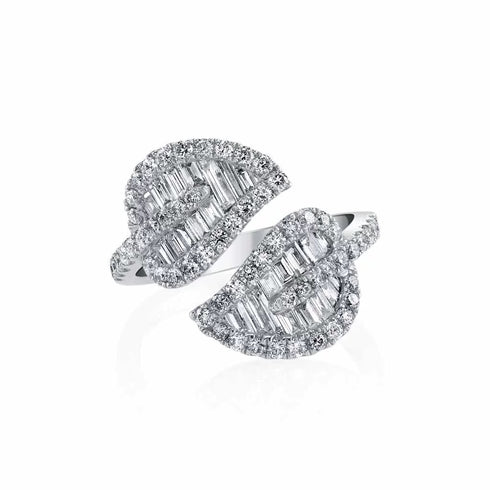 Medium Leaf Diamond Ring - 1