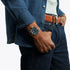 Mens Watch Midnight Blue Dial British Tan Leather Strap The Traveler Subsecond 42mm Watch - 2