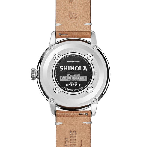 Mens Watch Midnight Blue Dial British Tan Leather Strap The Traveler Subsecond 42mm Watch - 3