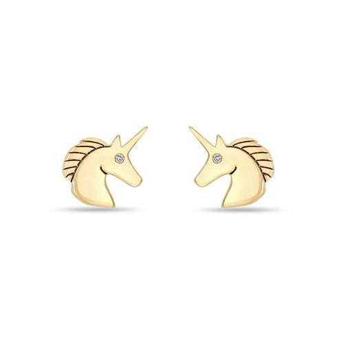 Itty Bitty Unicorn With Diamond Eye Stud - 3