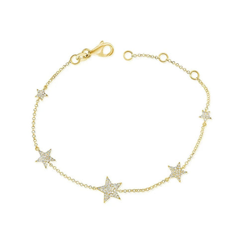 Diamond Star Station Bracelet - 1