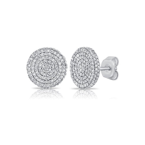 Diamond Large Disc Studs - 1
