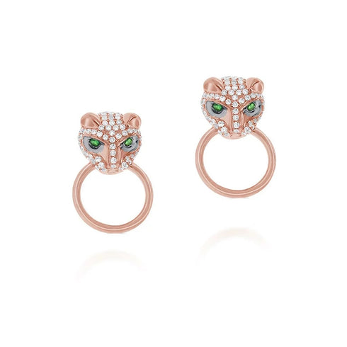 Diamond Panther Studs - 1