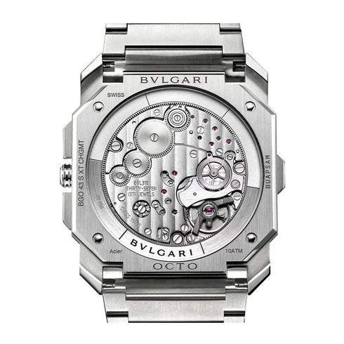 Stainless Steel Octo Finissimo Chronograph GMT Watch - 3