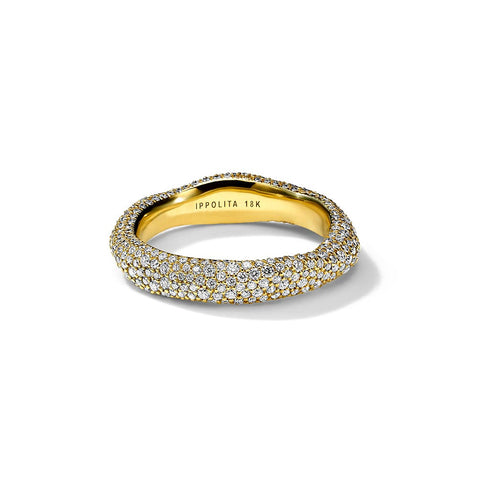 Full Pave Squiggle Band Ring With Diamonds - 1