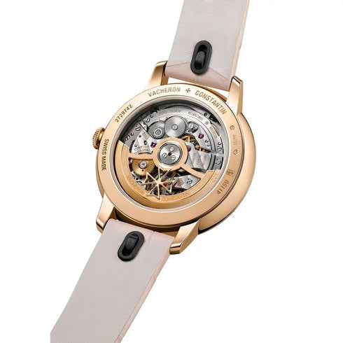 Patrimony 18k 5N Rose Gold Bezel with Diamonds Watch - 3