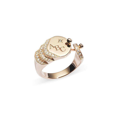 Diamond Signet Ring - 1