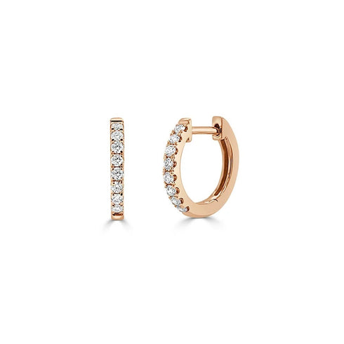 Huggie 13mm Diamond Earrings - 1