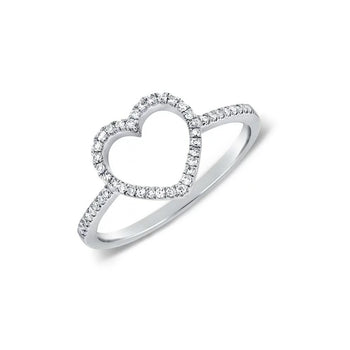 Diamond Open Heart 0.14ct Ring