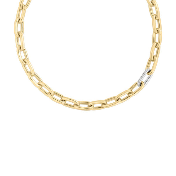 Designer Gold &amp; Diamond Chunky Necklace - 1