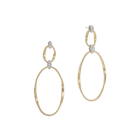 Marrakech Onde Diamond Flat Drop Earrings - 1