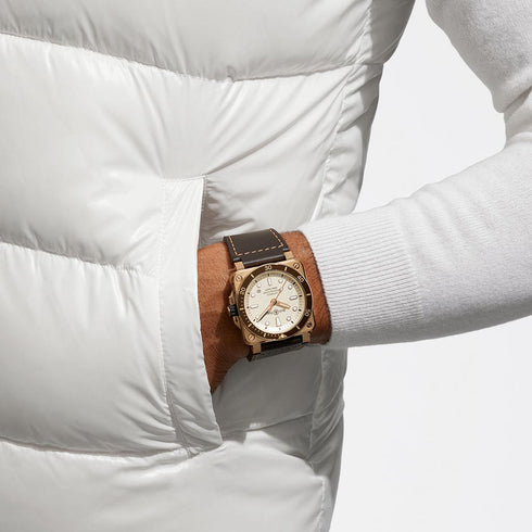 BR 03-92 Diver White Watch - 2