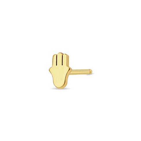 Itty Bitty Hamsa Single Stud Earring - 1