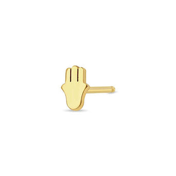 Itty Bitty Hamsa Single Stud Earring - 1