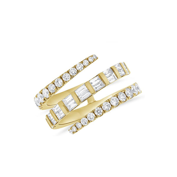 Crossover Diamond Ring - 1