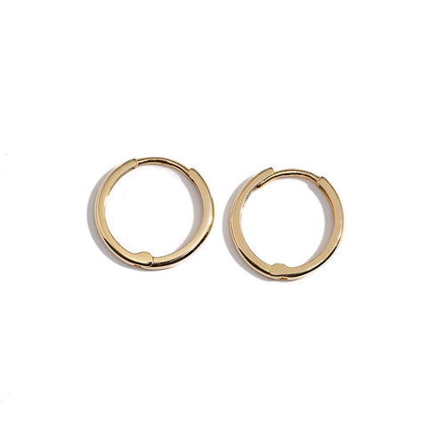 Thin Gold Huggie Earrings - 1