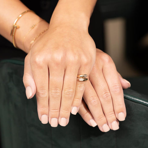 Bypass Pear Diamond Ring - 2