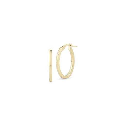 Petite Oval Hoop Earrings - 1