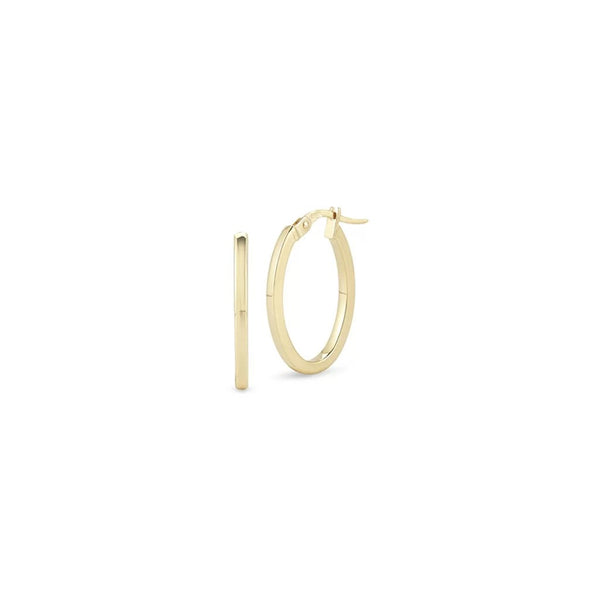 Petite Oval Hoop Earrings - 1