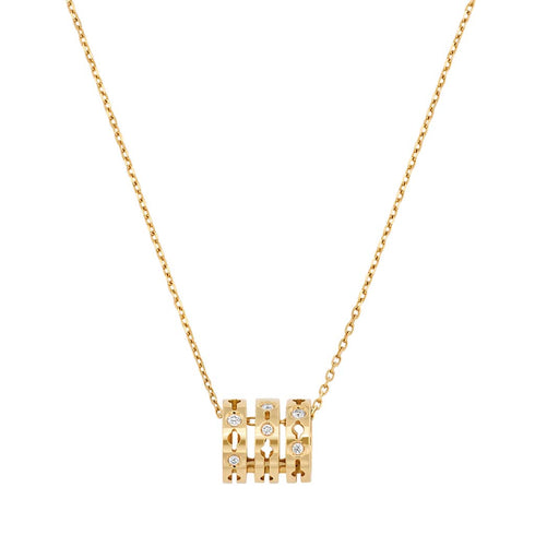 Pulse Necklace Yellow Gold and Diamonds - 1
