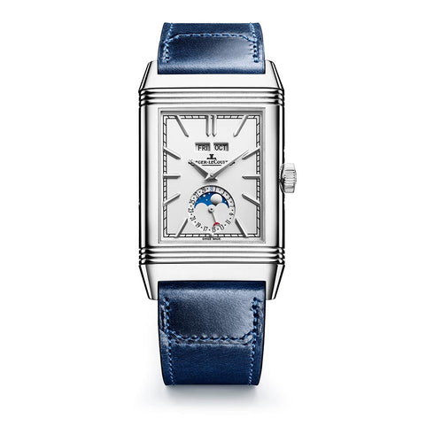 Stainless Steel Men Manual Reverso Tribute Duoface Calendar Watch - 2