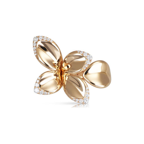 Giardini Segreti Small 5 Leaf Flower Ring - 1