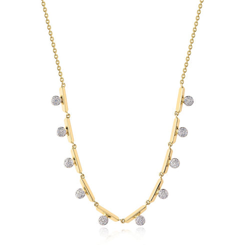 Ten Station Offset Mini Infinity Necklace - 1