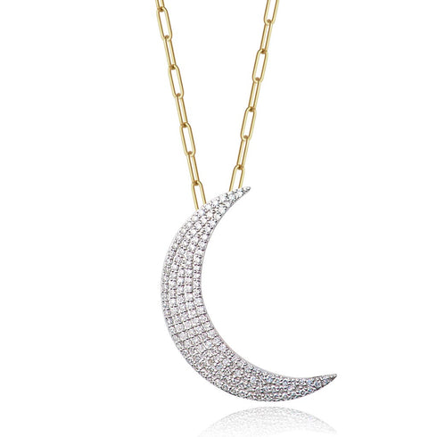 Infinity Crescent Moon 29mm Pendant - 1
