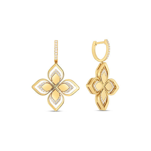 Venetian Princess Diamond Flower Earrings - 1