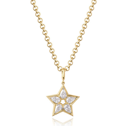Pear Shape Star Necklace - 1