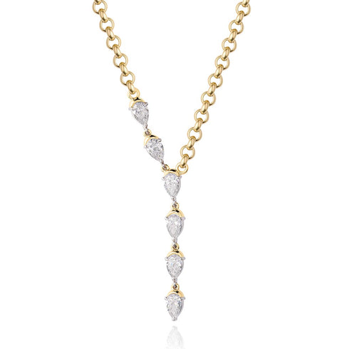 Pear Cuddle Six Station Y-Necklace Necklace - 1