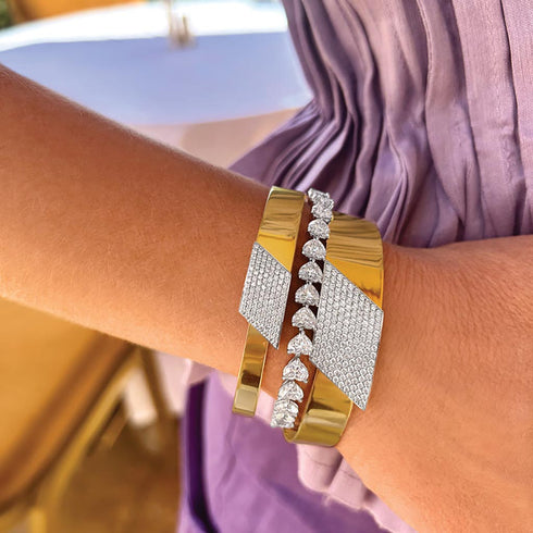 Graduated Angle Love Always Bangle - 1
