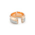Thoby Diamond Edge 2 Row Tubular Ring Fashion Ring - 4