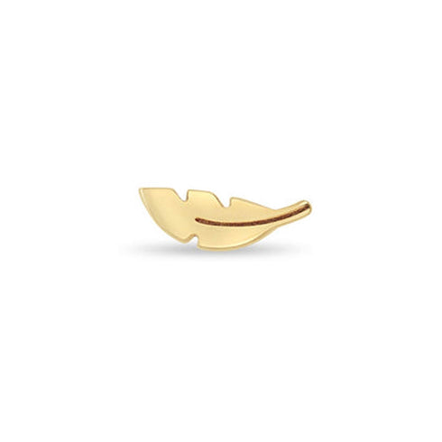 Itty Bitty Feather Single Stud Earring - 1