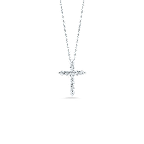 Medium Cross Pendant With Diamonds - 1