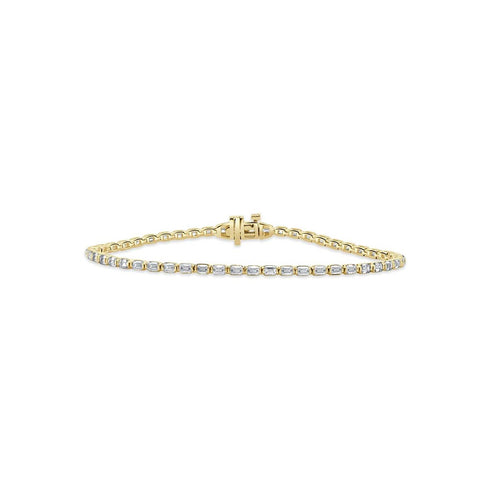 Emerald Cut Diamond Tennis Bracelet - 1