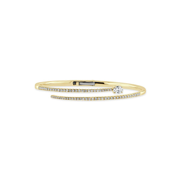 Oval &amp; Round Diamond Bangle - 1