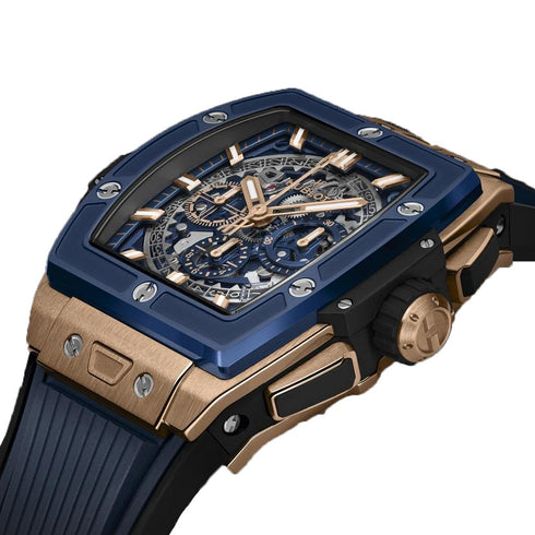 Spirit Of Big Bang King Gold Blue Ceramic Watch - 3
