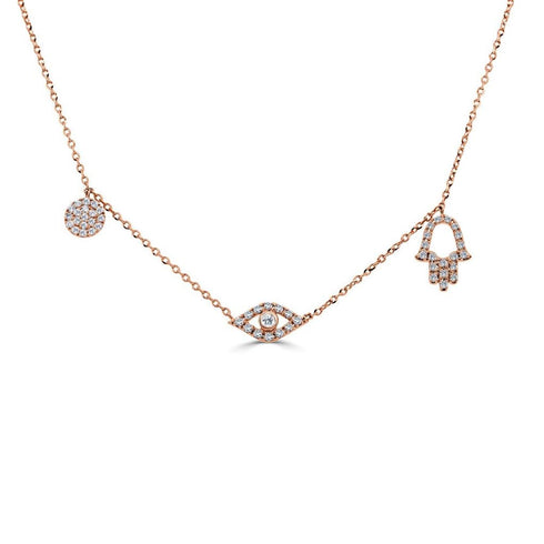 Diamond Evil Eye Necklace - 1