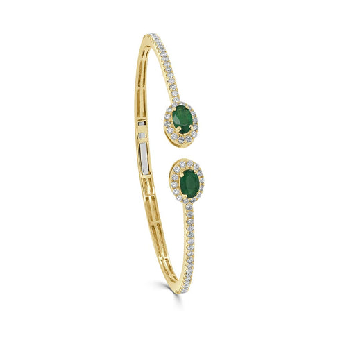 Emerald &amp; Diamond Cuff - 1