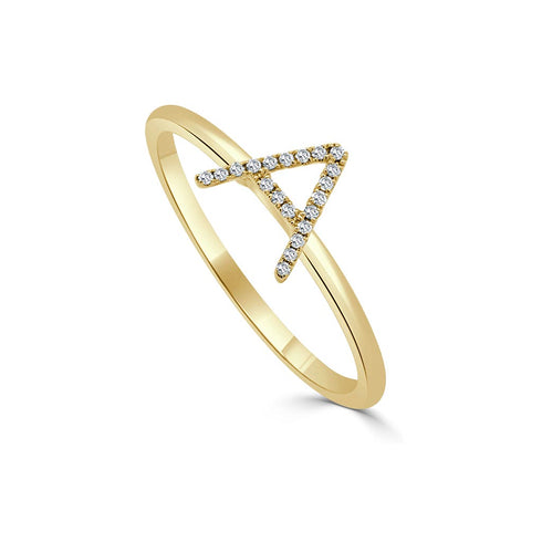 Initial Pave Diamond Ring - 1