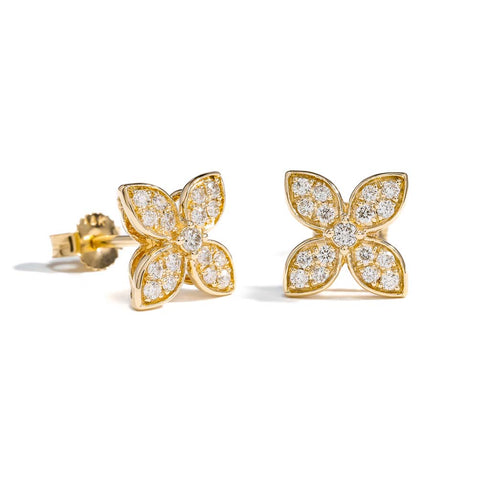 Prong Stud Round Diamond Earrings - 1