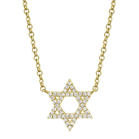 Star Of David Diamond Pendant - 1