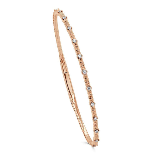 Flexible Station Diamond Bangle - 1