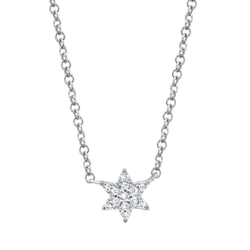 Diamond Star of David Necklace - 1