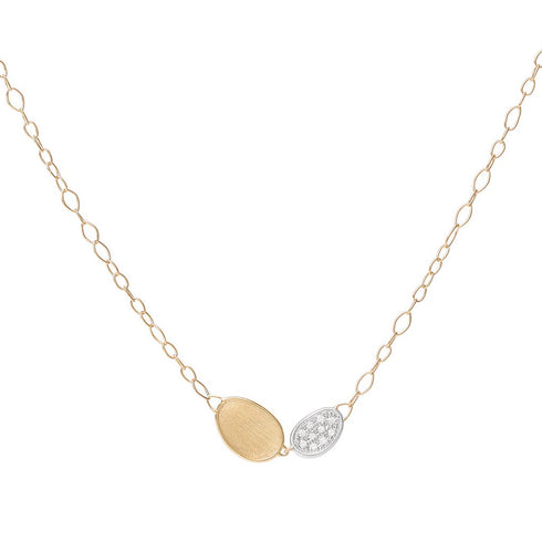LunariaDiamond Petite 2 Leaf Necklace - 1