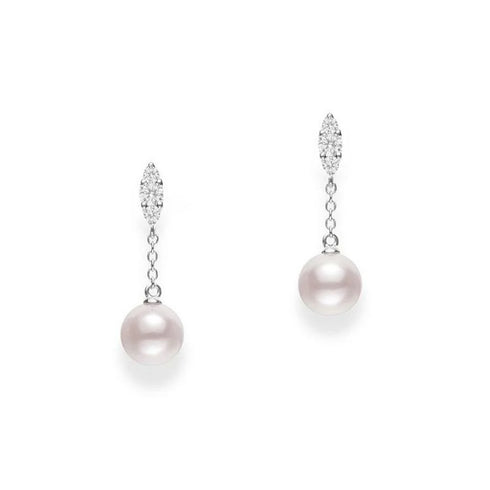 Morning Dew Akoya Cultured Pearl Earrings - 1