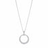 White Gold Necklace With Circle With 2.15ctw Graduated Diamonds Pendant - 1