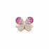 Rose Gold Pink Sapphire And Diamond Butterfly Ring Fashion Ring - 1