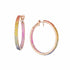 Rose Gold Multi-Colored Sapphire And Diamond Hoop Earrings - 1